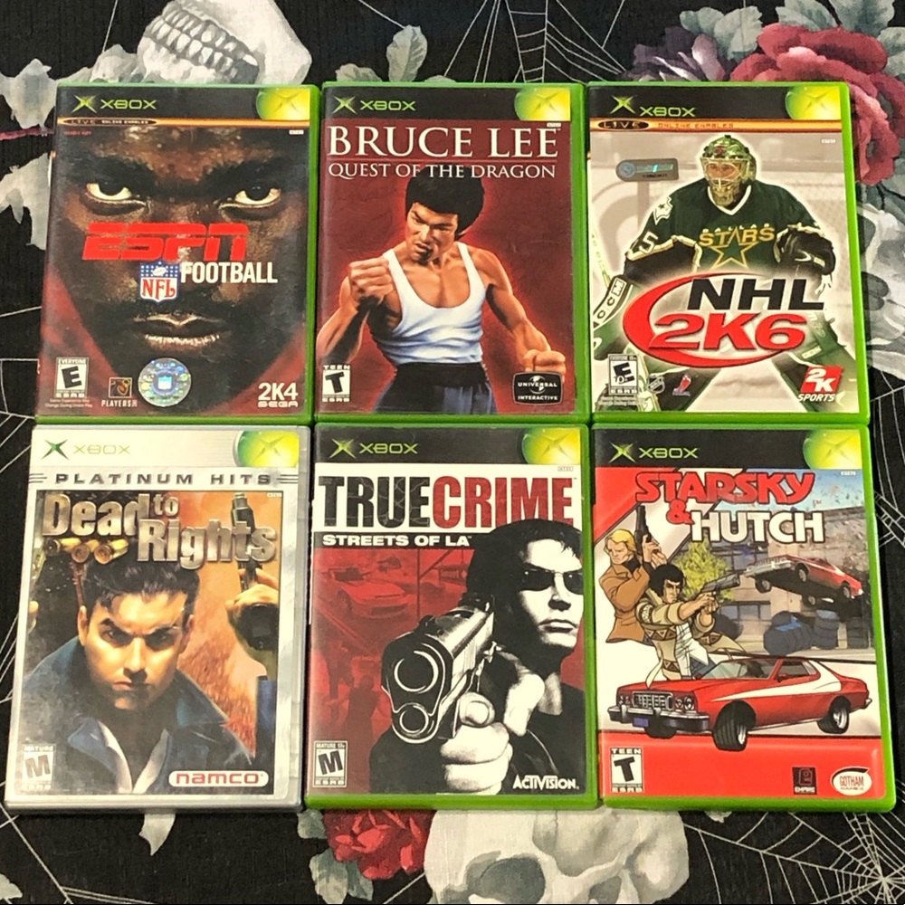 6 Original Xbox Game Console Lot Espn bruce lee